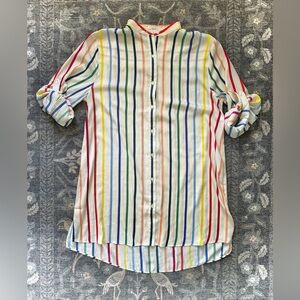 Summersalt The Short Effortless Shirtdress Cover-up Rainbow Stripe